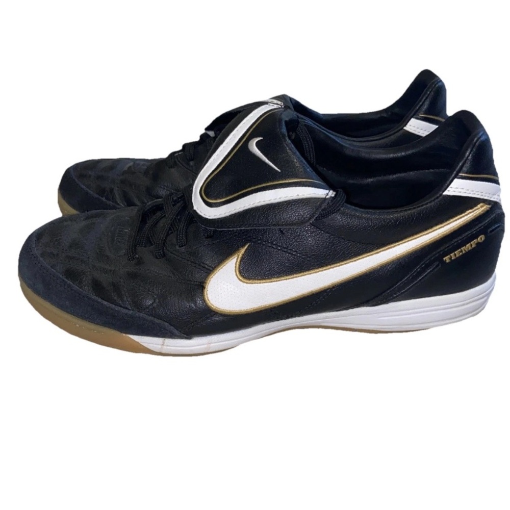 Nike Tiempo Mystic III IC 2010 Men's Black/White Mens 11 Soccer Indoor Gold Shoe